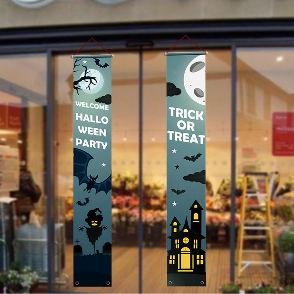 T02C!Halloween Decorations Porch Signs,Welcome Banner Hanging Bunting Flag, Halloween Hocus Pocus Decorations