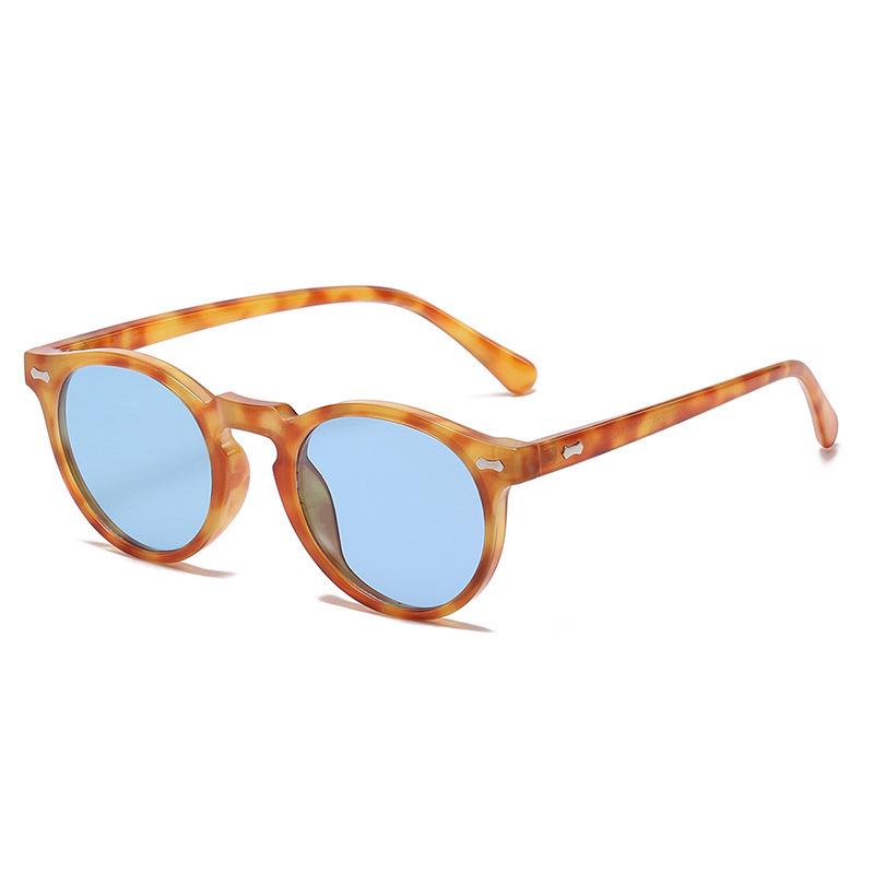 Trendy Women's Retro Round Frame Anti-UV Sunglasses