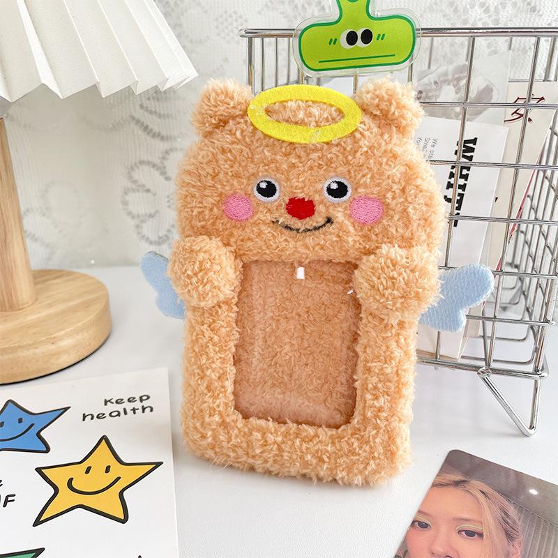 Cartoon Animal Keychain: 3-Inch Transparent Card Holder & Storage Sleeve