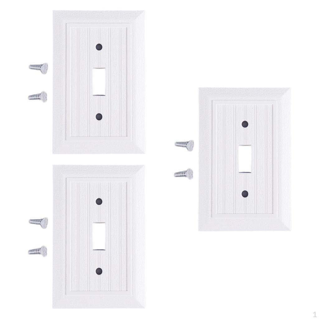 3 Pack Electrical Outlet Faceplates, Easy Installation Covers