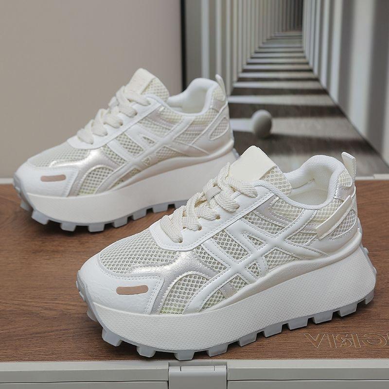 Premium Thick-soled Muffin Little White Shoes Women's Heightening Board Shoes 2025 Super Hot New Summer Popular Casual Sports Shoes