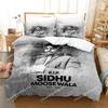 Sidhu Moosewala RIP Bedding Set Boys Girls Twin Queen Size Duvet Cover Pillowcase Bed Kids Adult Fashion Home Textileextile