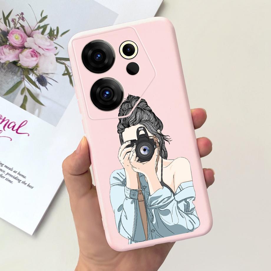 Phone Cover For Tecno Camon 20 Pro 4G 5G Case Soft Silicone Love Heart Jelly Capa For Tecno Camon 20 Premier 20Pro Camon20 Funda