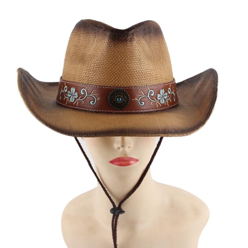Stroh-Cowboyhut Bestickter Cowboyhut Überraschungsgeschenk für Freund