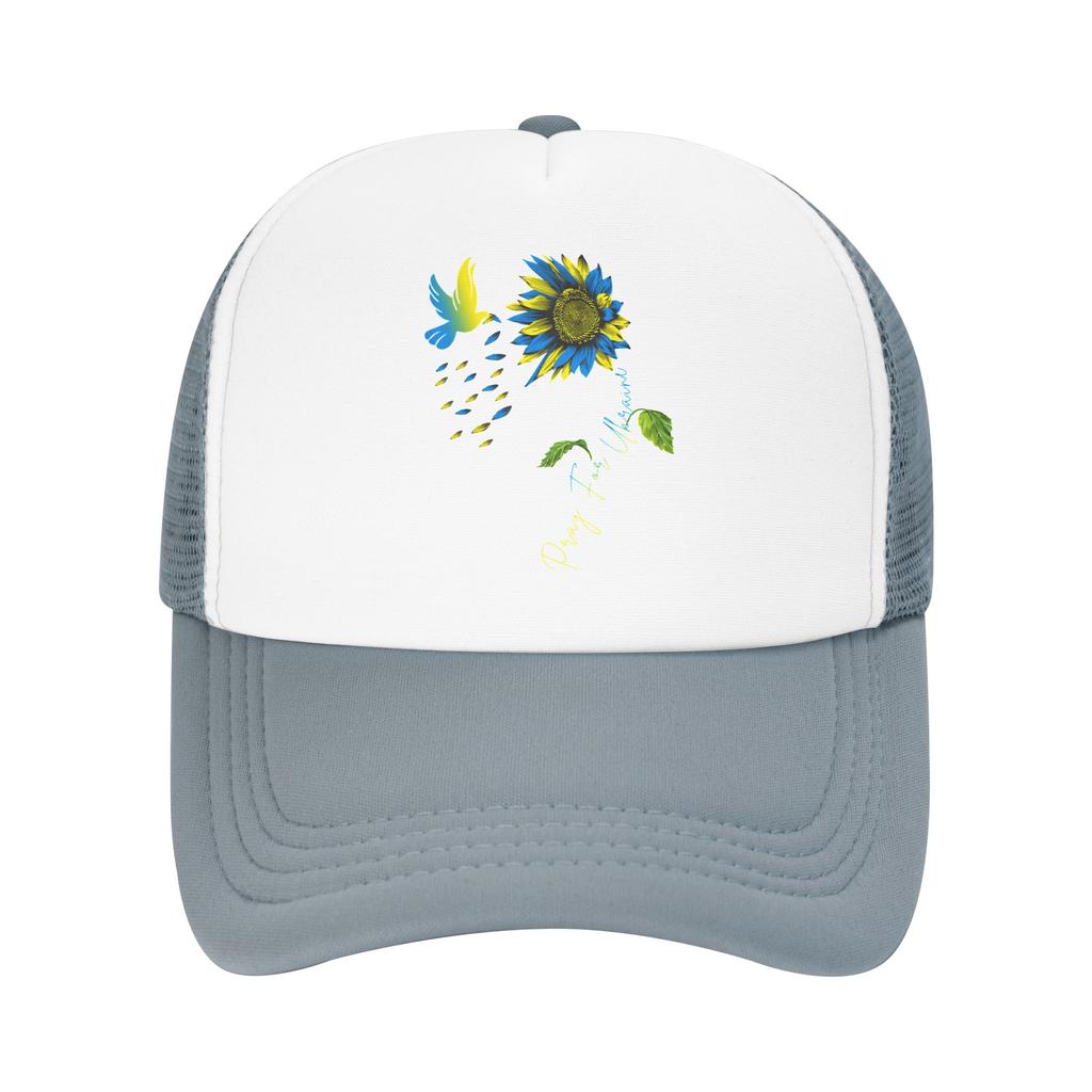 Ukraine Sunflower Ukrainian Flag Mesh Baseball Cap Unisex Women Trucker Hat Adjustable Polyester Sun Caps Summer Trucker Hat