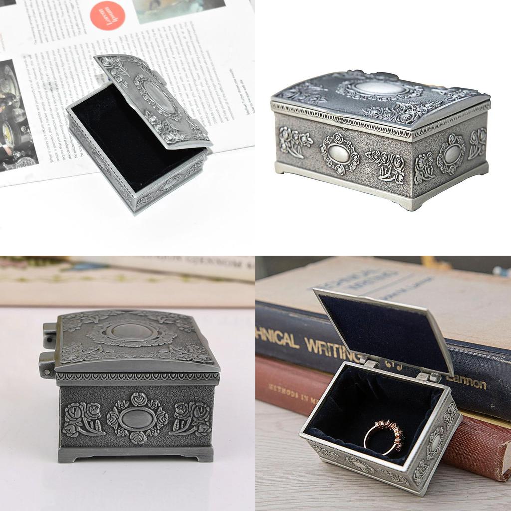 Decorative Square Jewelry Organizer Box For Rings Earrings Necklaces Wedding Gifts