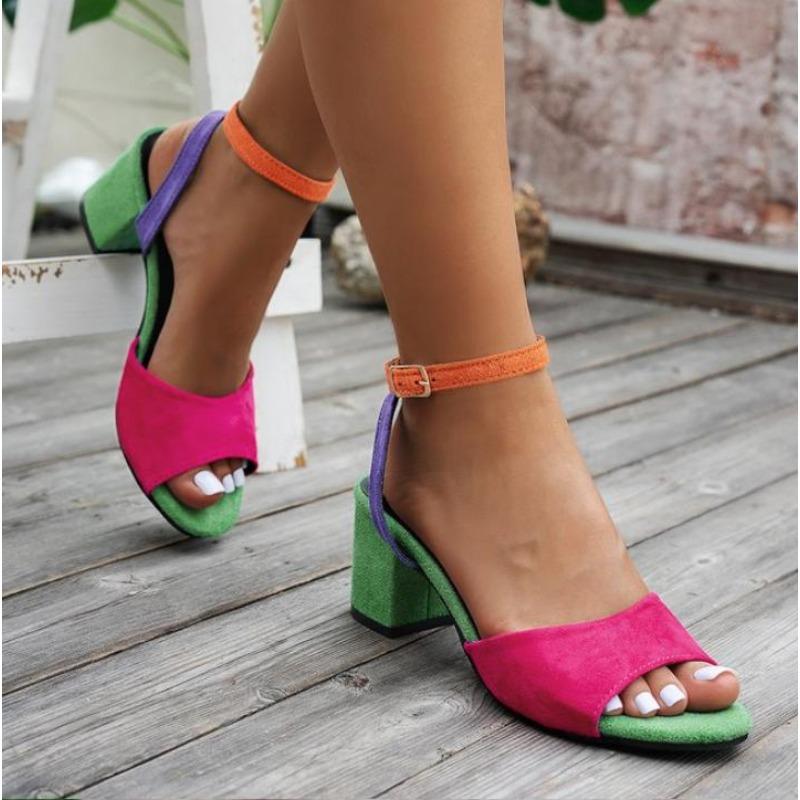 Sandali Donna Nuova Moda Sandali con Tacco Alto Sandali Sexy Taglia Grande Sandali Donna con Cinturino Scarpe di Alta Qualità per Donne Sandalias De Mujer