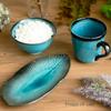 Mino Ware Tokuyama "Turquoise Blue" Rice Bowl Large 11cm Diameter 6cm Height Japanese Tableware