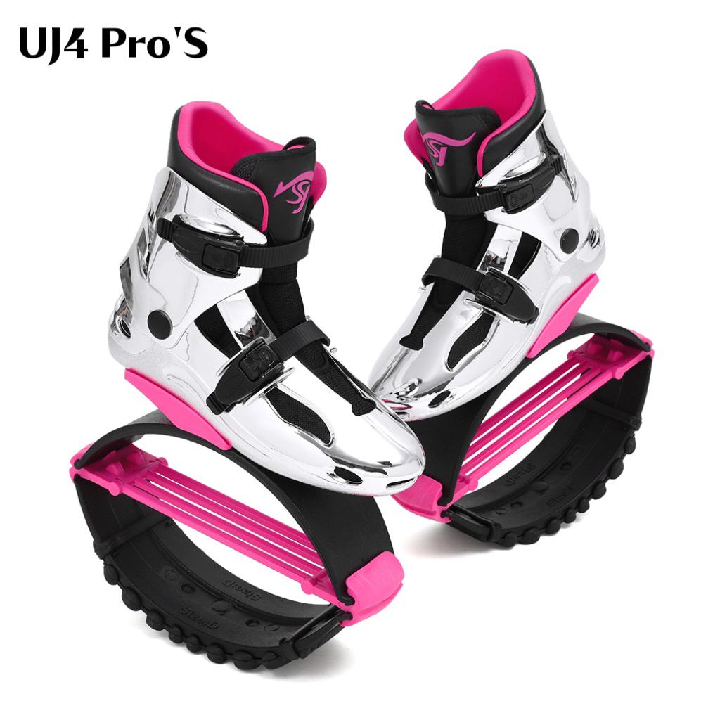 

Shiny Electroplated Colorful Kangaroo Jump Shoes - Adult Fitness Bouncing Shoes Shiny Green Silver XL 39/41 4T