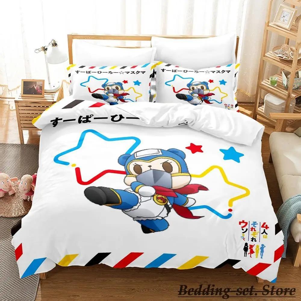 4 persone mentono ciascuna Set da letto Singolo Gemello Matrimoniale Queen King Size Set per letto Aldult Bambino Camera da letto Set Copripiumino Anime