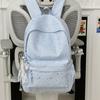 Schoolbag schoolbag new 1011 hot stamping three-dimensional star printing high school students large capacity fresh and sweet casual backpack