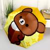 1pc Brown Bear Auto Personality Cute Personality Umbrella 8-Bone Design Compact Gear for Outdoor Travel, Perfect Helloween Chrismas Gift for Friends O