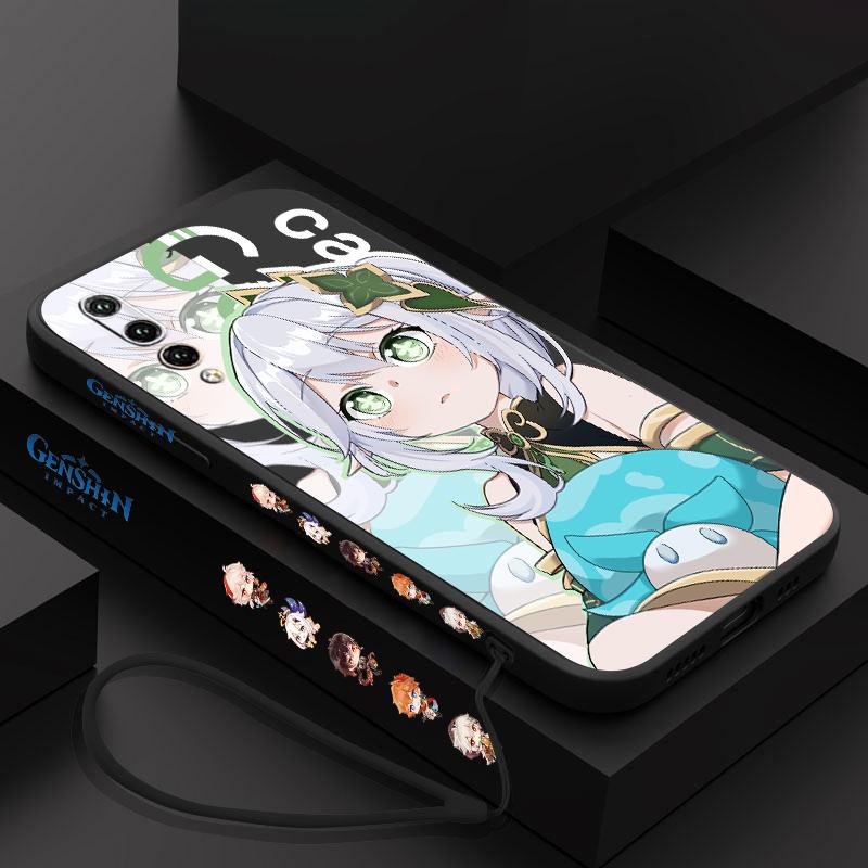 Genshin Impact Nahida HUTAO Für Huawei Y9S Y9A Y9 Y6 Nova Y70 9 8 P50 P40 P30 P20 Pro Lite E 5G Flüssigkeit Links Seil Telefon Fall