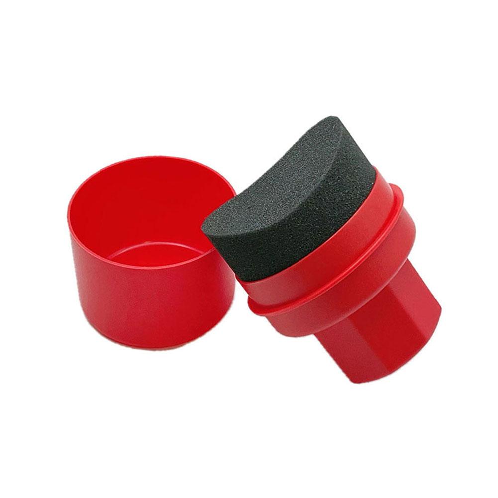 

Curved Tire Wax Applicator Sponge with Lid Ergonomic Car Tire Cleaning Dressing Pad Detailing Tool car Waxing Cleaning Accessory