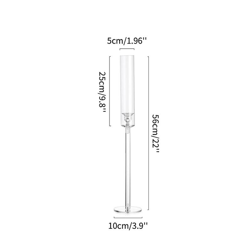 Acrylic Candle Holder for Table Centerpieces,Candlestick Holders for Wedding Living Room Decor, Use for Flameless Led Taper Cand