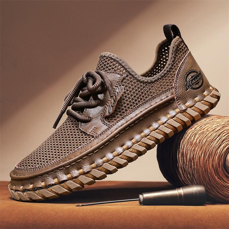 Fashion New Trend Man Hiking Shoes Lightweight Soft Mesh Flats Comfortable Non-slip Sneakers Outdoor Casual Sports Shoes Men's Trainers