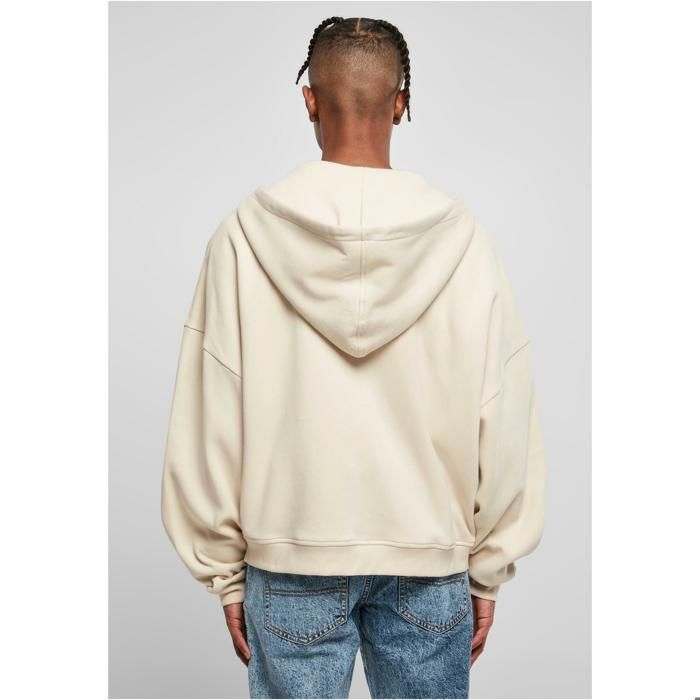 Sweatshirt À Capuche - Urban Classics - 90's - Beige - Manches Longues - Poche Kangourou