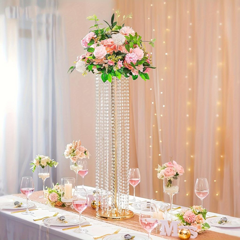 2-piece Set, Wedding Center Decoration Parts, Containing Hanging Beads (not Flowers) Party, Birthday Decoration, Wedding Road Guide