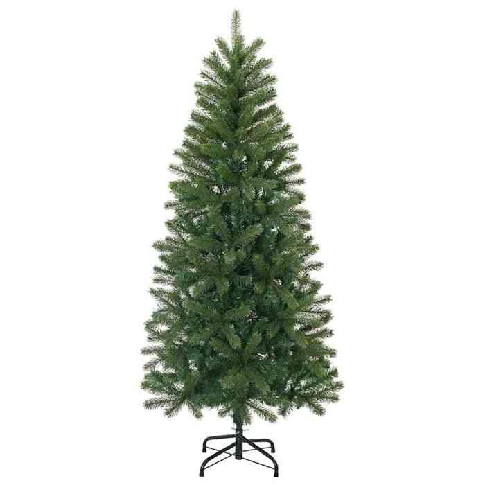 VidaXL Sapin de Noël artificiel Vert 120 cm PVC, PE et acier, Déco salon, arbre artificiel moderne, fête de Noël, 42018732