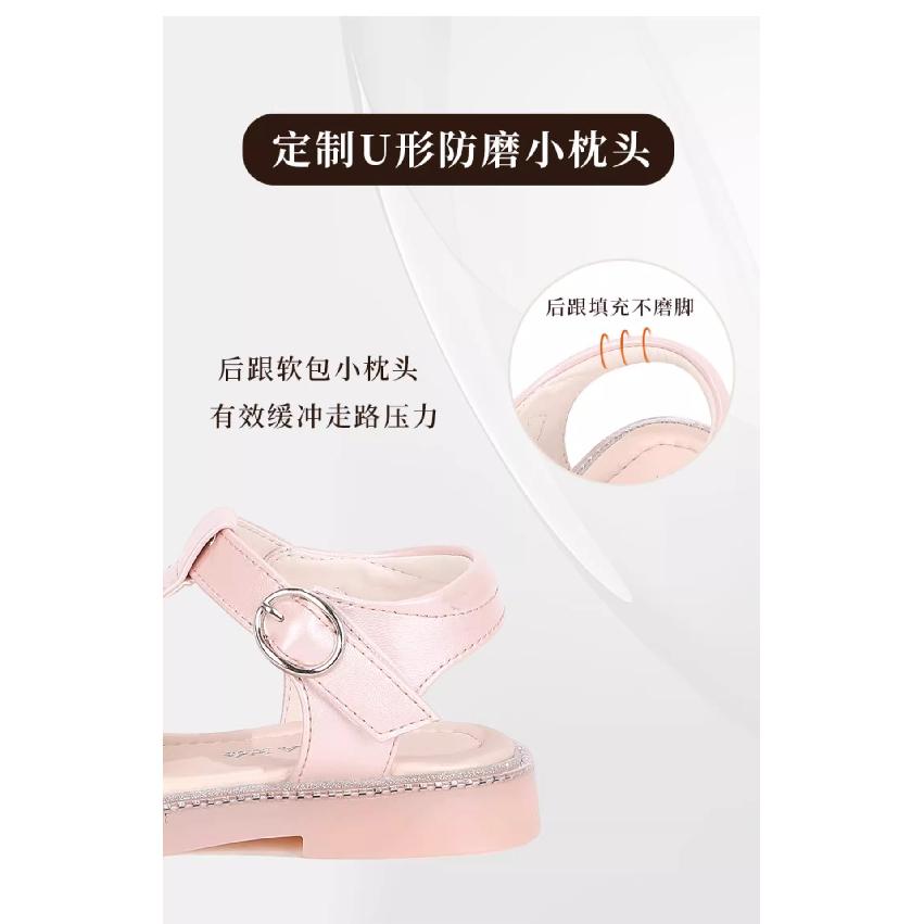 Dívčí sandály Dětské princeznovské boty Nové letní Boty s měkkou podrážkou s křišťálovou mašlí na špičce Boty s osmi drápy