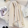 Women's Retro Beige Blazer: 2025 Spring/Autumn British Style High-End Streetwear Suit Jacket