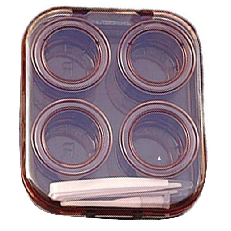 

Convenient Contact Lenses Storage Box With Tweezers And Suction Wearing Tool Great For Travel And Office Student Use коричневий