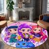 1pc Kpop Team Carpet, Round Rug, Comfortable, Suitable for Entryways, Living Rooms, Office, And Bedrooms, Christmas Decoration