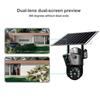 Solar Camera Outdoor 4G Wifi 4K 8MP 360 Wireless Dual Screen Surveillance Night Vision Waterproof Cctv Security Protection IP Cameras