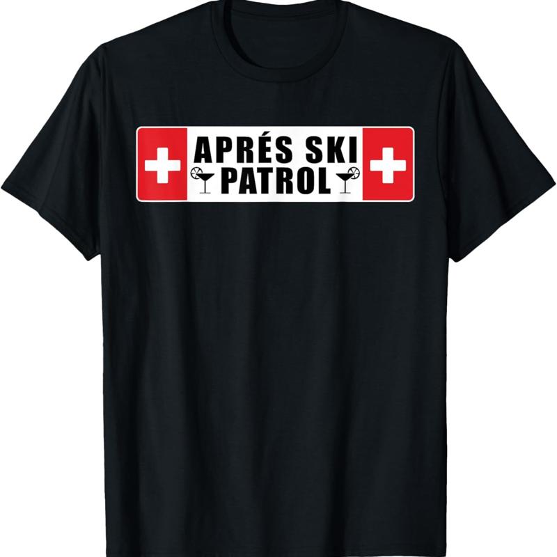 

Skiing Apres Ski Patrol Skier Winter Sports T Shirt S разноцветный