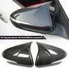 2X Carbon Fiber Car Rearview Mirror Cover Side Door Mirror Shell Decoration Trim for Hyundai Elantra AD 2016 2017 2018