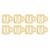 100Pcs Cute Paper Clips Yellow Cup Style Strong Metal Exquisite Color Kids Paper Clips for Home Scho