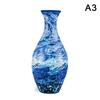 Vaso de quebra-cabeça 3D DIY Montagem Azul e Branco Porcelana Design Plástico Decoração para casa e arranjo de flores Brinquedos para crianças Presentes