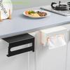 Iron Material Tissue Box Holder Strong Load-bearing Drill-Free Installation Under Cabinet Holder Paper Towel Holder Kitchen