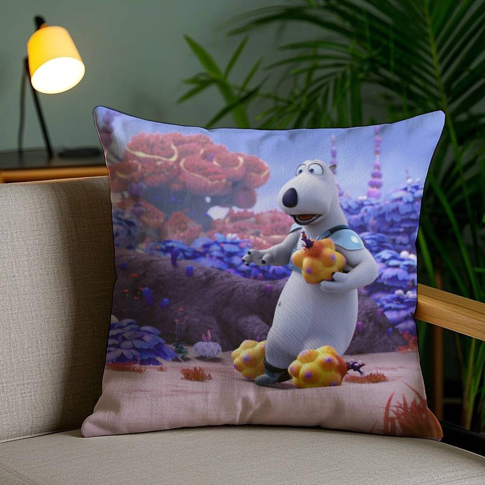 Cute B-Backkom Pillow Case Home Dorm Chair Back Short Plush Double-sided Printing Office Nap Time Cushion Cover