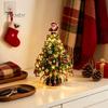Christmas Tabletop Display Kit DIY Beaded Tree Kit, Faux Crystal Holiday Craft Set Festive Desk Ornament Making for Adults Beginners, Handmade