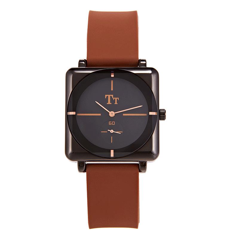 Tianta Square Female And Male Couples Summer Large Dial Simple Fashion Casual Niche Watch