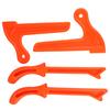 4Pcs Safety Plastic Woodworking Protective Hand Saw Push Sticks Tool For Carpentry(Orange)