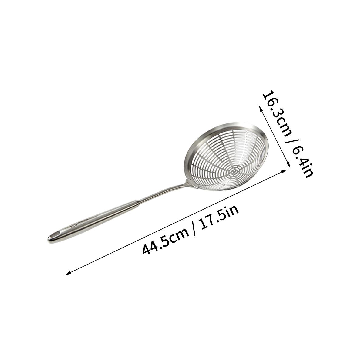 

Большой дуршлаг из нержавеющей стали 304, кухонные инструменты, бытовой дуршлаг для лапши, шумовка, ложка для фильтрации масла с длинной ручкой