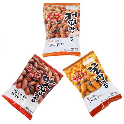 Peanuts 3*55g (Dry Roasted & Seasoned Peanuts, Coffee Peanuts, Honey Roasted Peanuts)