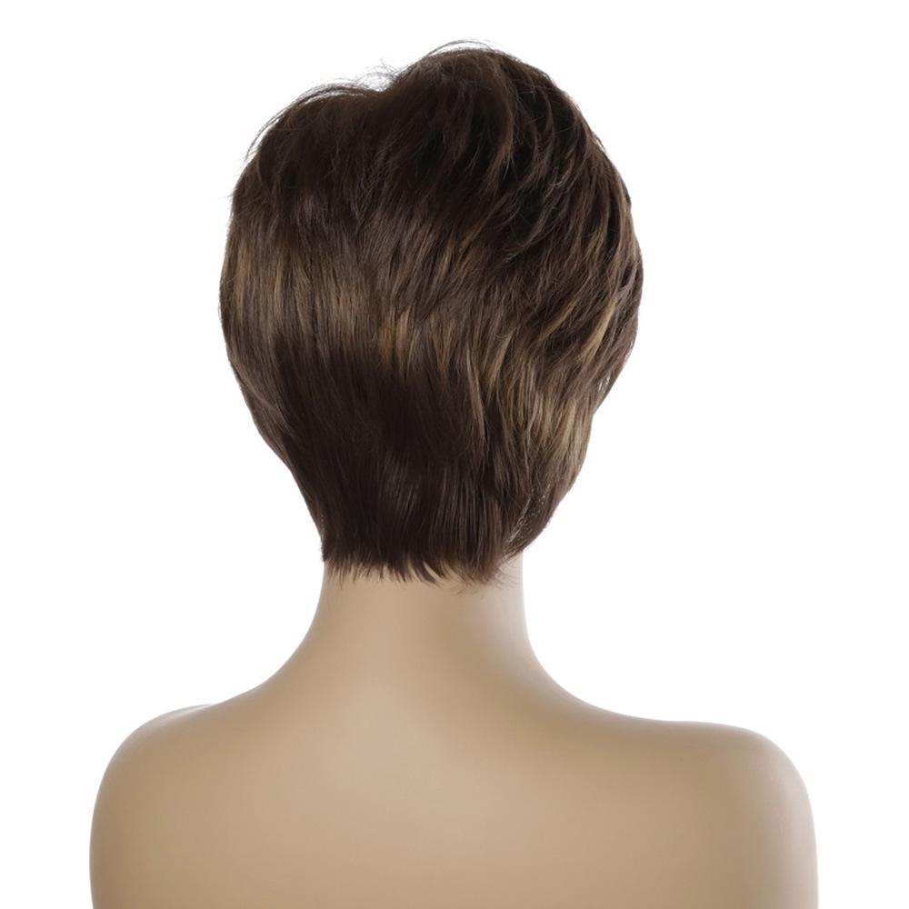 European and American Fashion Black Women's Short Curly Hair Chemical Fiber Headgear