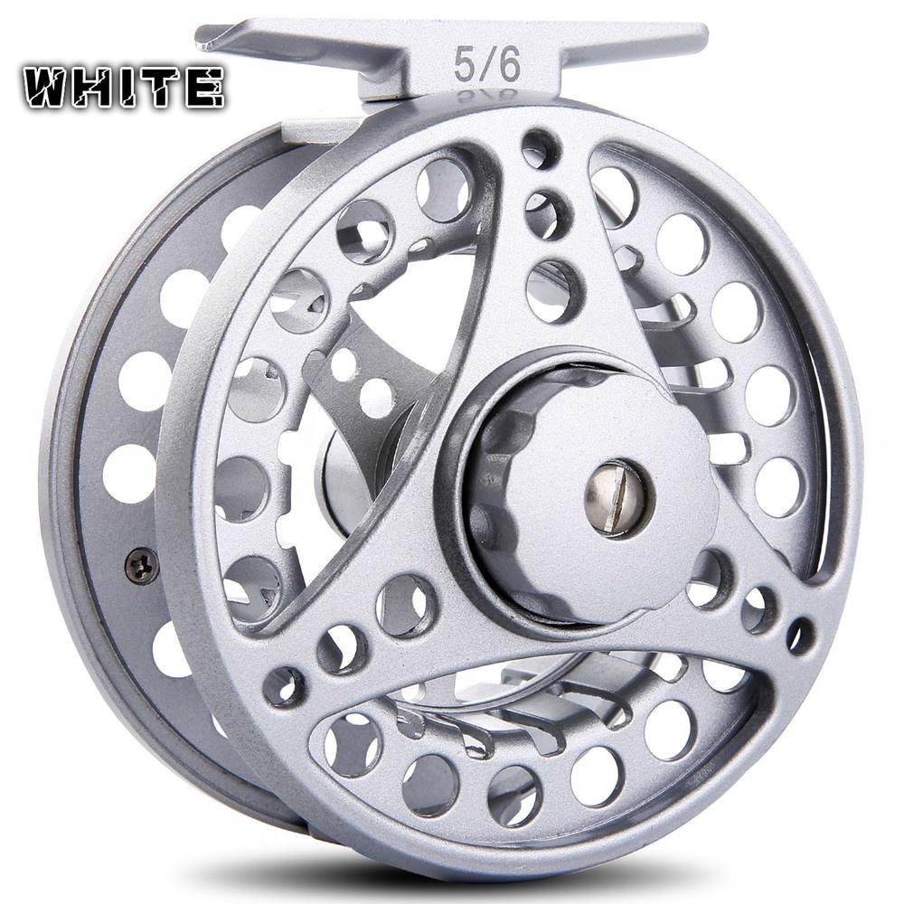 

Катушки для нахлыста 2 + 1BB 5/6WT Алюминиевые цельнометаллические катушки с ЧПУ для нахлыста Открытый рыболовные снасти нахлыстом 5/6 WT белый