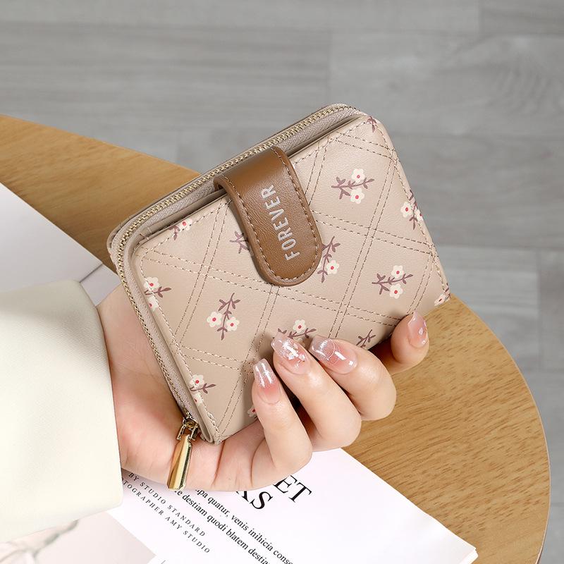High-End Minimalist Women's Wallet: Compact Cross-Border Card Holder & Zipper Coin Purse