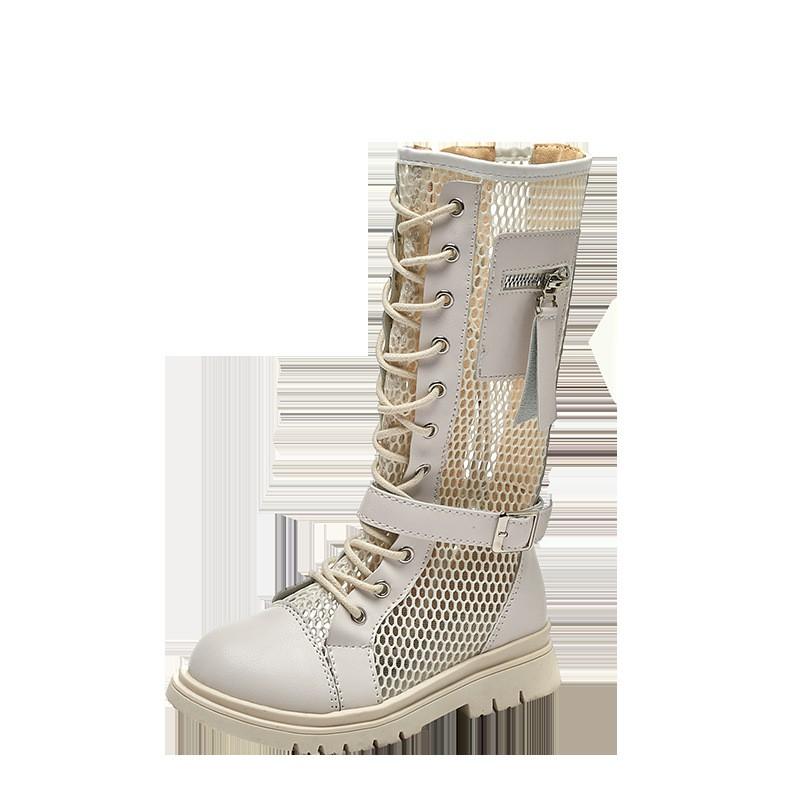 Girls High Shaft Ankle Boots Breathable Mesh Fashion Kids Ages 4-16