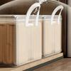 47*28*20cm1pc Transparent Waterproof Foldable Storage Box With Steel Frame, Versatile Organizer For Clothes & Underwear Perfect Home Use.