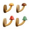 Cute Mushroom Clothes Hanger Wood Storage Rack Organizer for Hats Coat Towel