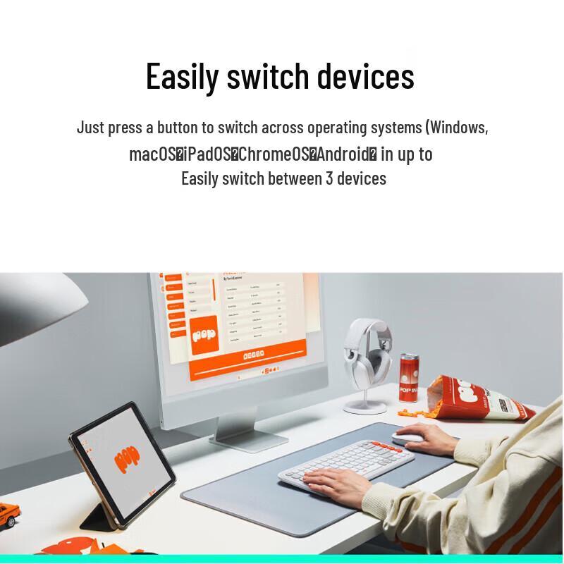 Logitech POP ICON COMBO Wireless Keyboard and Mouse Set