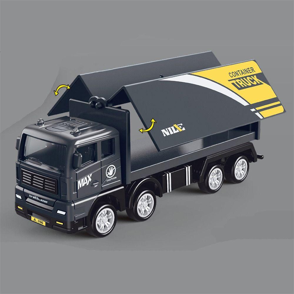 Truck Container Simulated Truck Toy Simulation Car Model Toys Birthday Gift Pull Back Car  Kids Toy