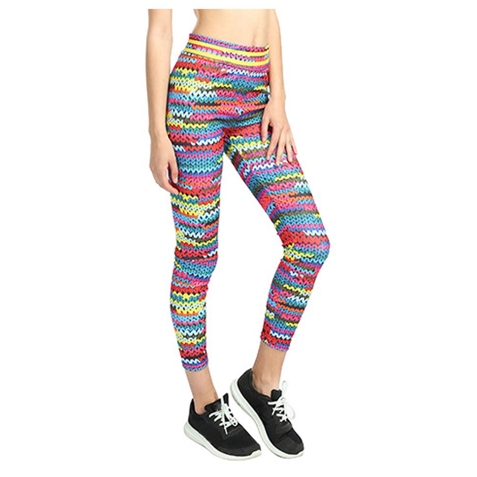 

Fashion Women Color Printing High Waist Hip Stretch Fitness Long Yoga Pants