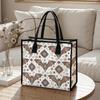 Bohemian Bat Pattern Tote Bag Casual Large Capacity Reusable Shopping Handbag for Daily Commute