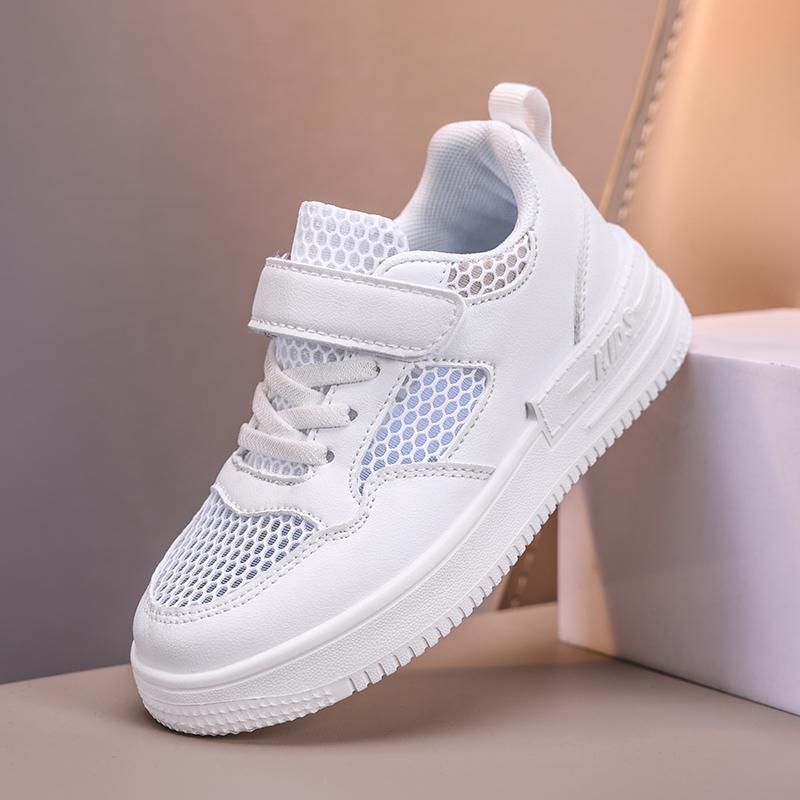 

Children s White Shoes Non-slip Mesh Sneakers Kids Breathable Sports Shoes Boy Girl Student Walking Shoes 28